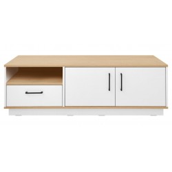 TV komoda SANTIAGO-08 (Dab Biszkoptowy/Balta) 140 cm